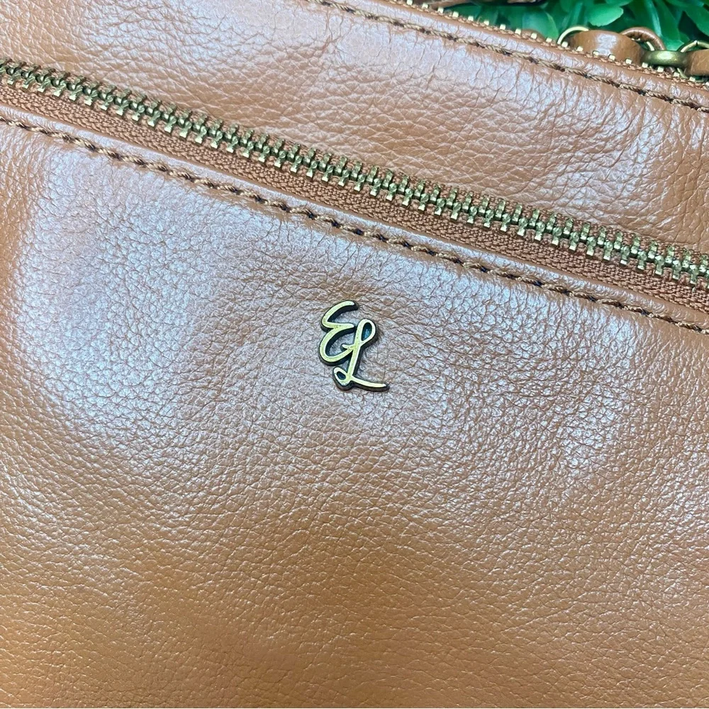 ♥️SOLD♥️Elliott Lucca Brown Leather Crossbody - Picture 4 of 9